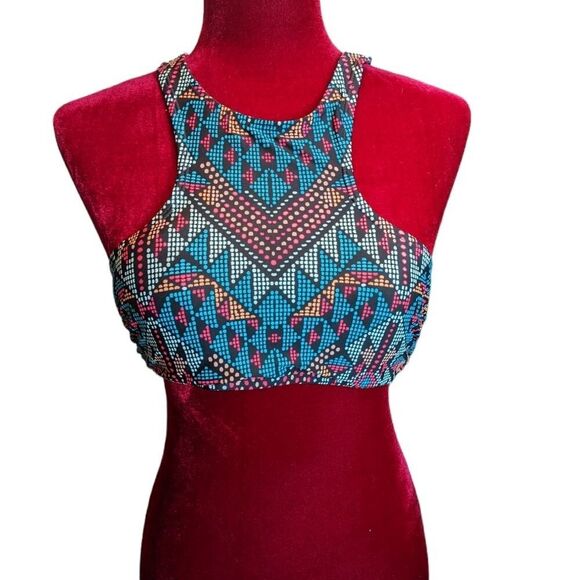 Xhilaration Aztec Halter Bikini Top Size Medium - Picture 1 of 3